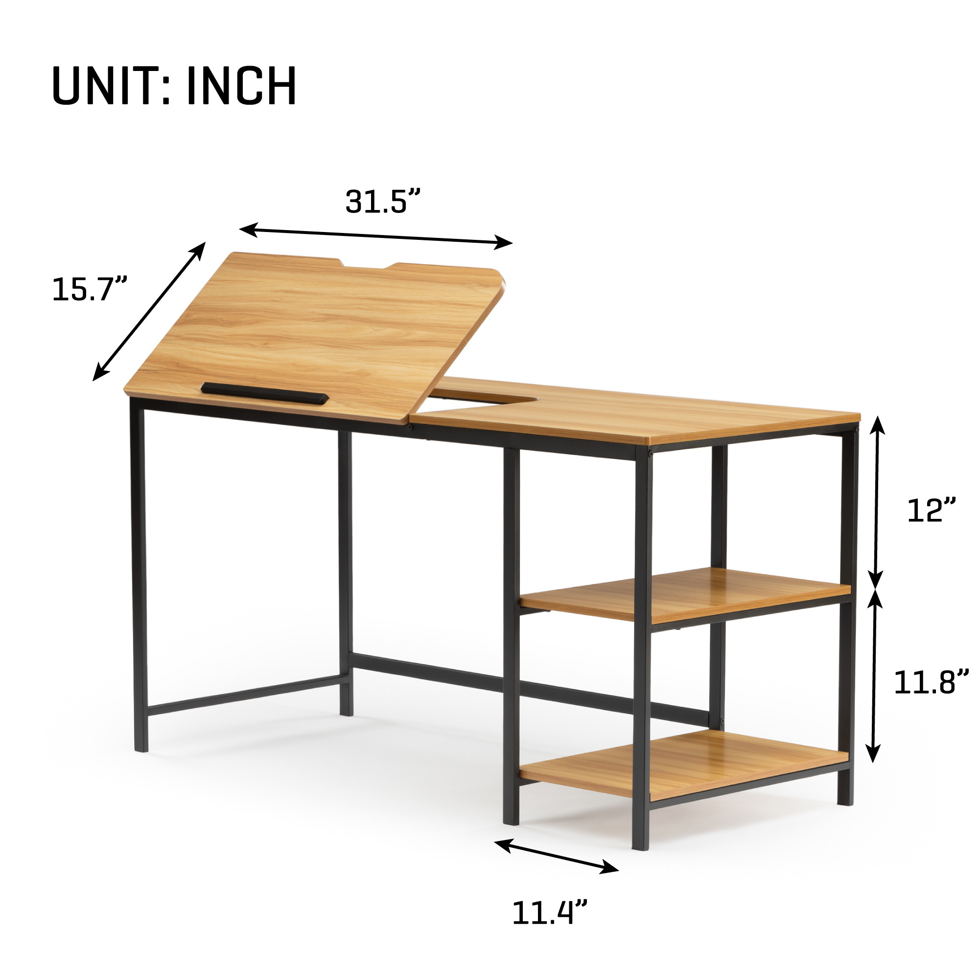 55 inch Multi-function Drafting Table,computer desk,phone,pad,computer 12 different position adjustable stand table Multi-Function Drawing Table with Adjustable Tiltable Stand Table Board