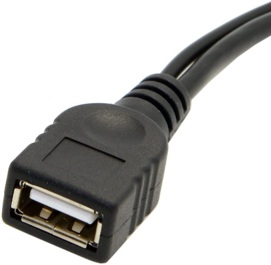 USB-C Type-C USB 3.1 to USB 2.0 Female OTG Data Cable with Power for Cell Phone & New MacBook Pro