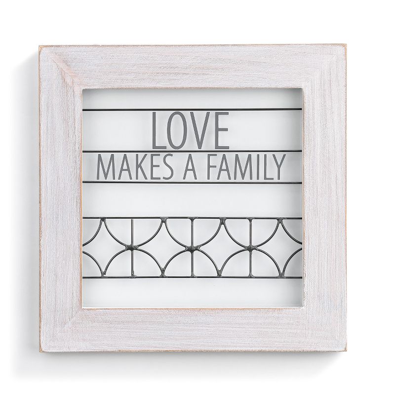 DEMDACO Love Makes a Family Wall Decor 9 x 9 - White