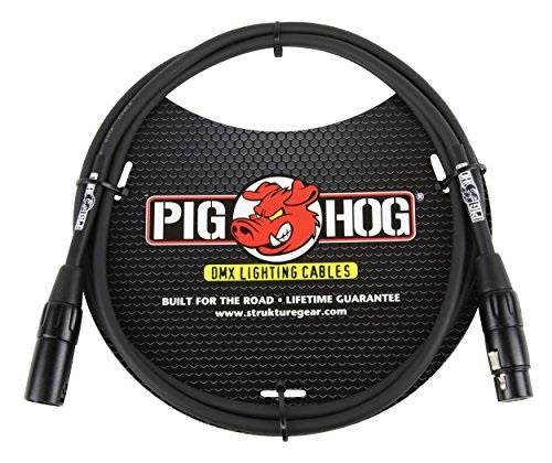 pig hog phdmx5 3pin dmx lighting cable, 5 feet