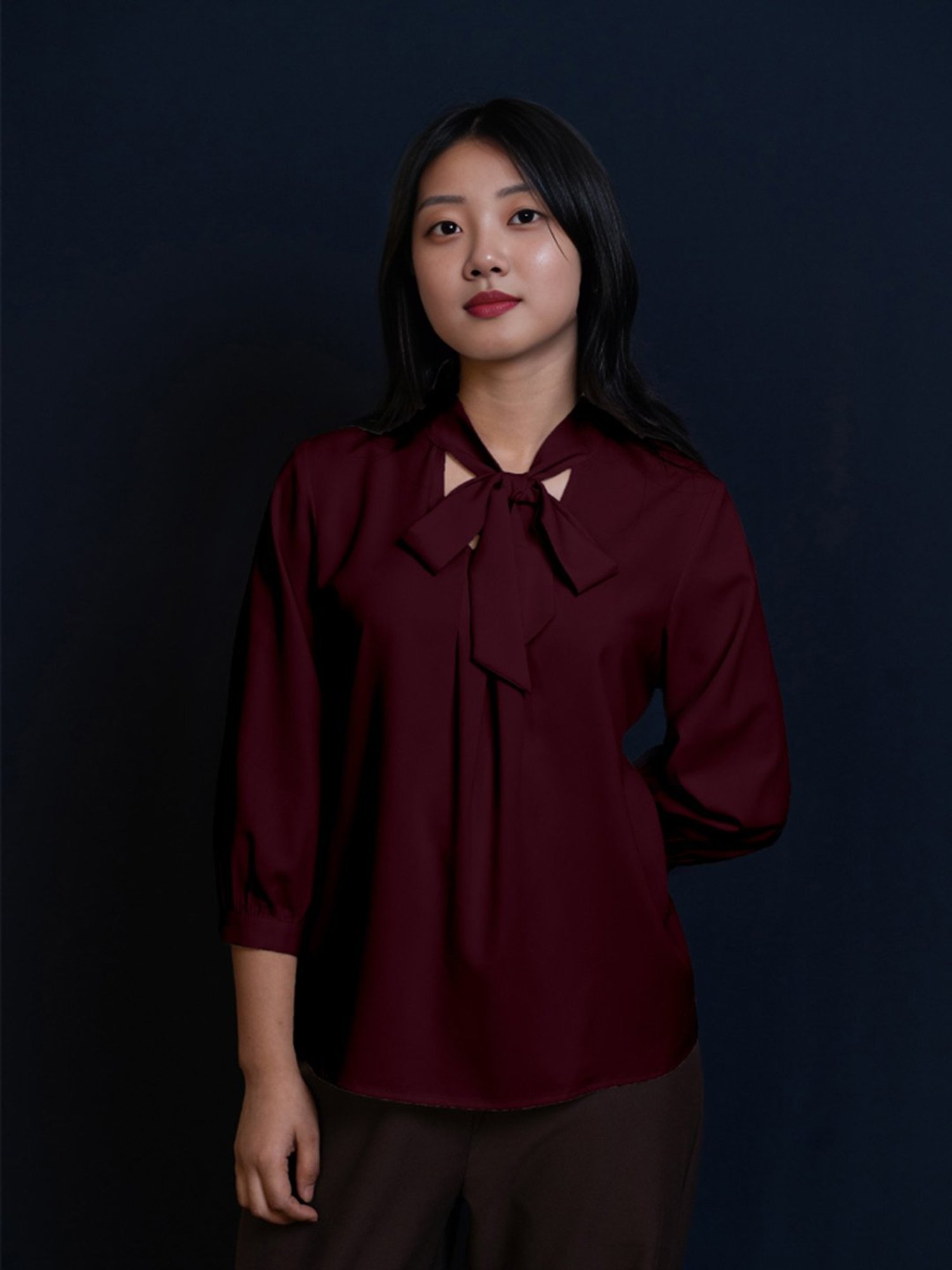 Zink London Maroon Regular Fit Top