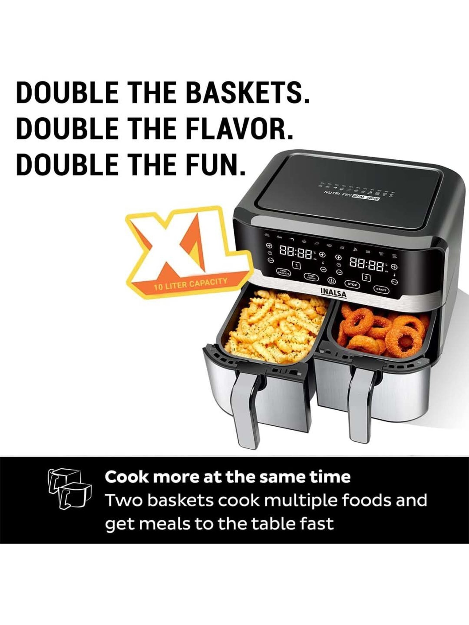 Prestige Nutrifry Black Plastic Electric Digital Touch Airfryer 4.5L