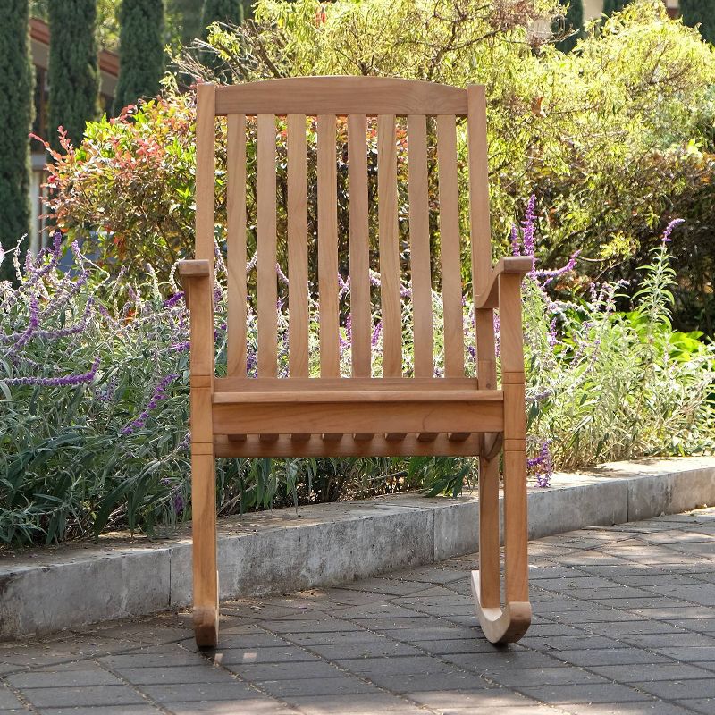 Sherwood 3pc Outdoor Solid Teak Chat Set - Natural - Cambridge Casual
