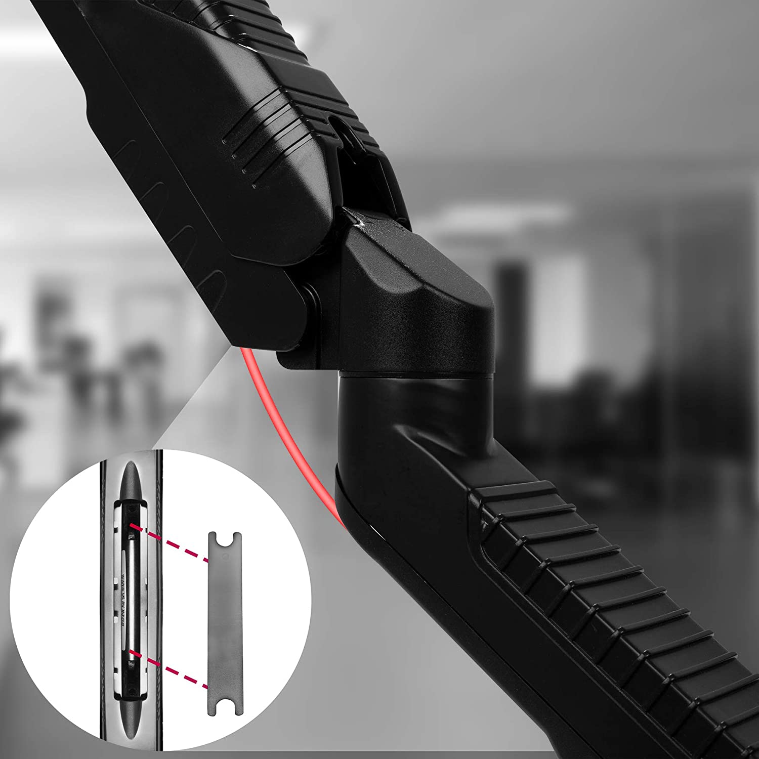 Duronic DMDCL1X1 Monitor Arm Stand | Dual Twin PC Desk Mount | Height Adjustable | For 15-27 Inch LED LCD Screen and Laptop | VESA 75/100 | 8kg Capacity | Tilt +90&deg;/-45&deg;, Swivel 180&deg;, Rotate 360&deg;