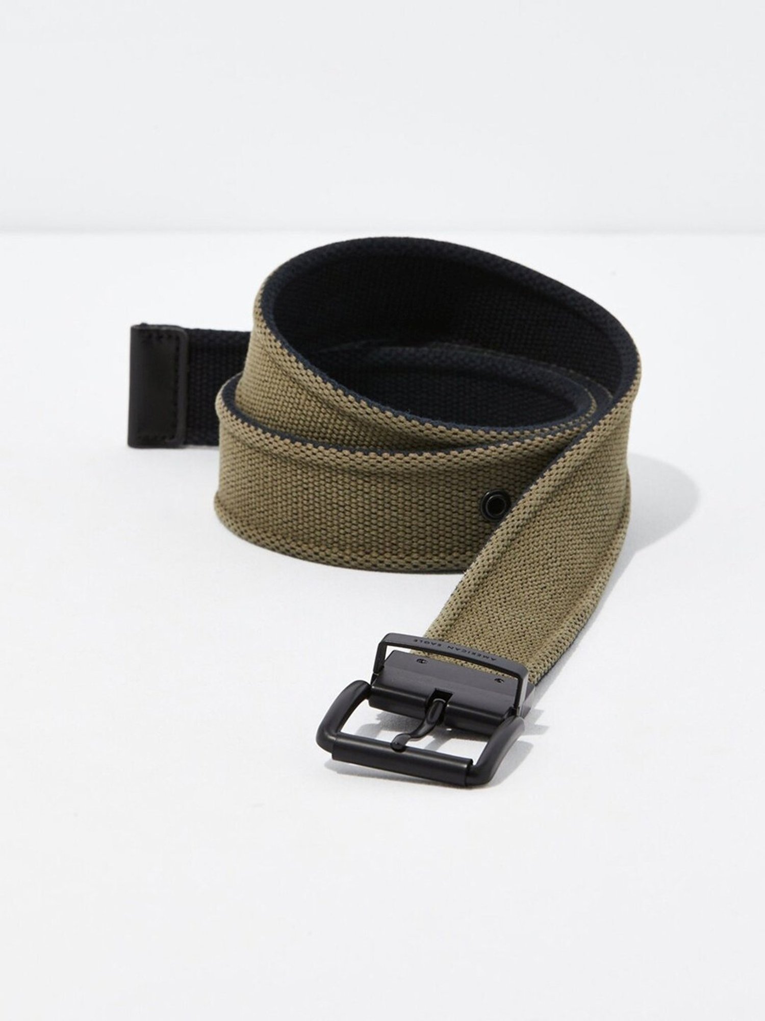 American Eagle Black Leather Solid Reversible Belt