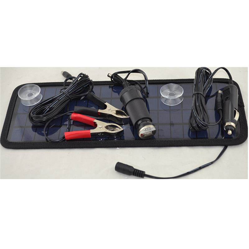 Multifunction solar car charger car battery conservation 12V4.5W angel can charge mobile charging treasure