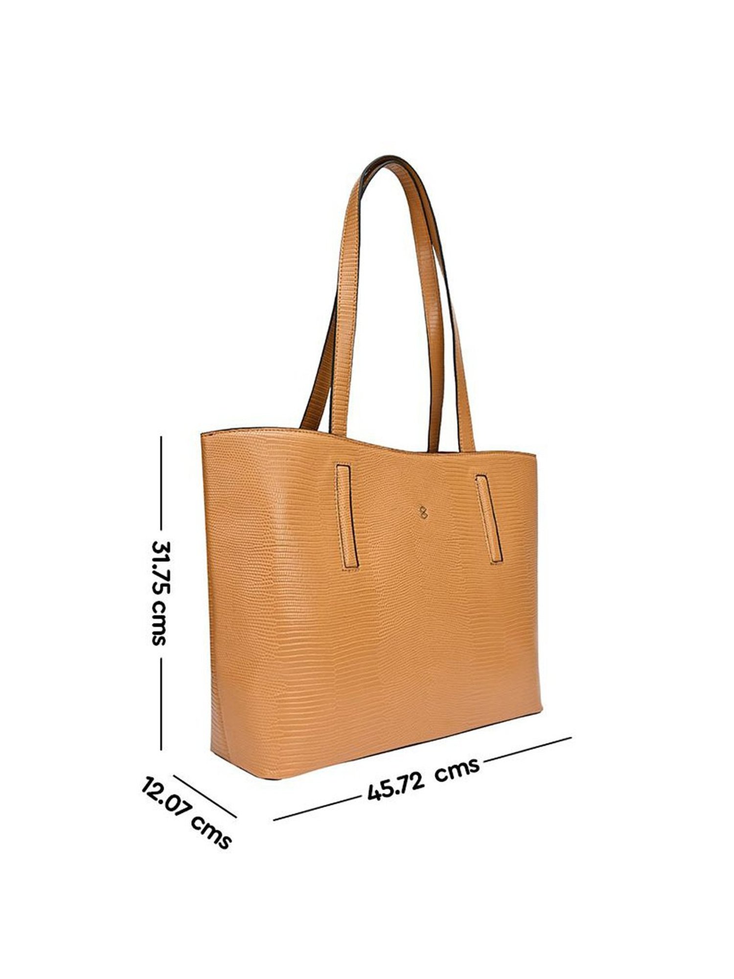 Horra Tan Textured Tote Handbag
