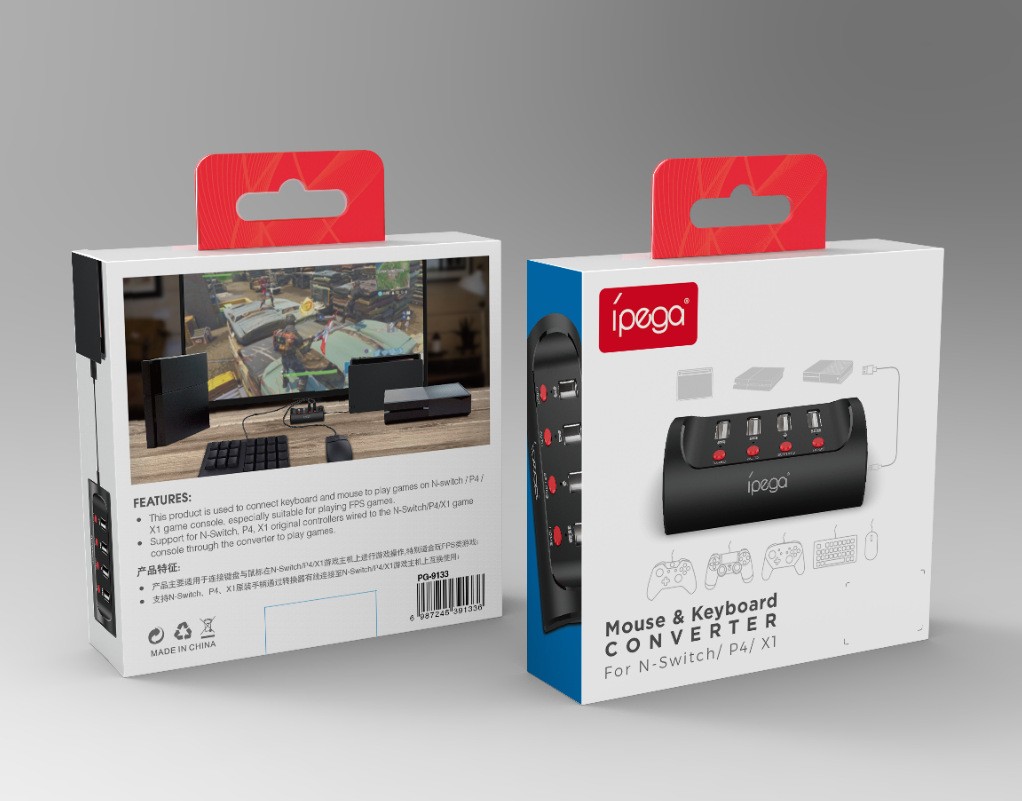 The Keyboard and Mouse Wired Handle Converter of The Host Can Be Sent Continuously for Switch/PS4/XBOXONE