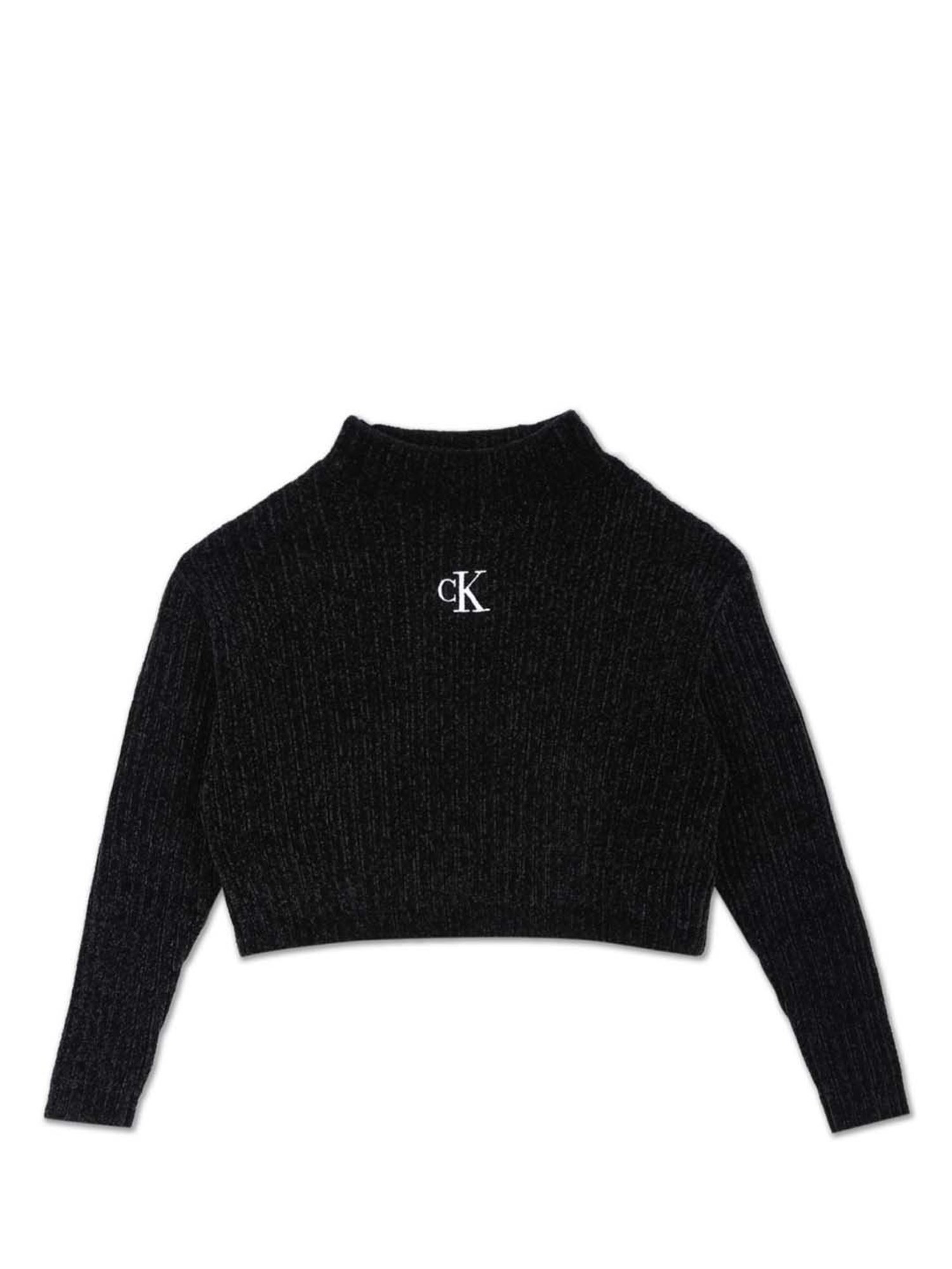 Calvin Klein Jeans Kids Black Regular Fit Full Sleeves Sweater