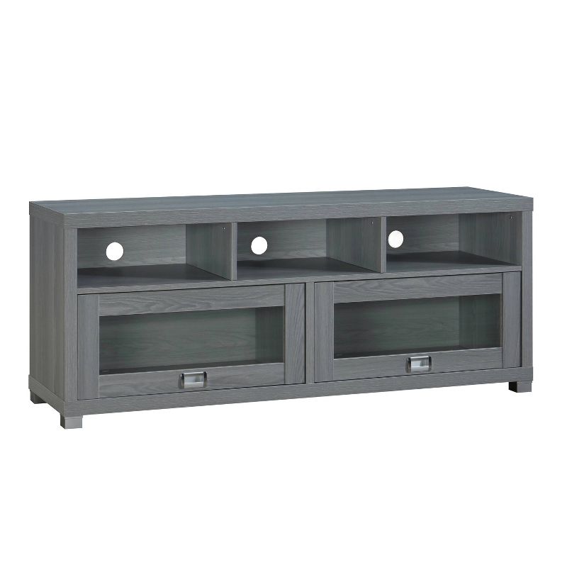 Rosemark 3 Door Media Credenza TV Stand for TVs up to 66" Gray - Treasure Trove Accents