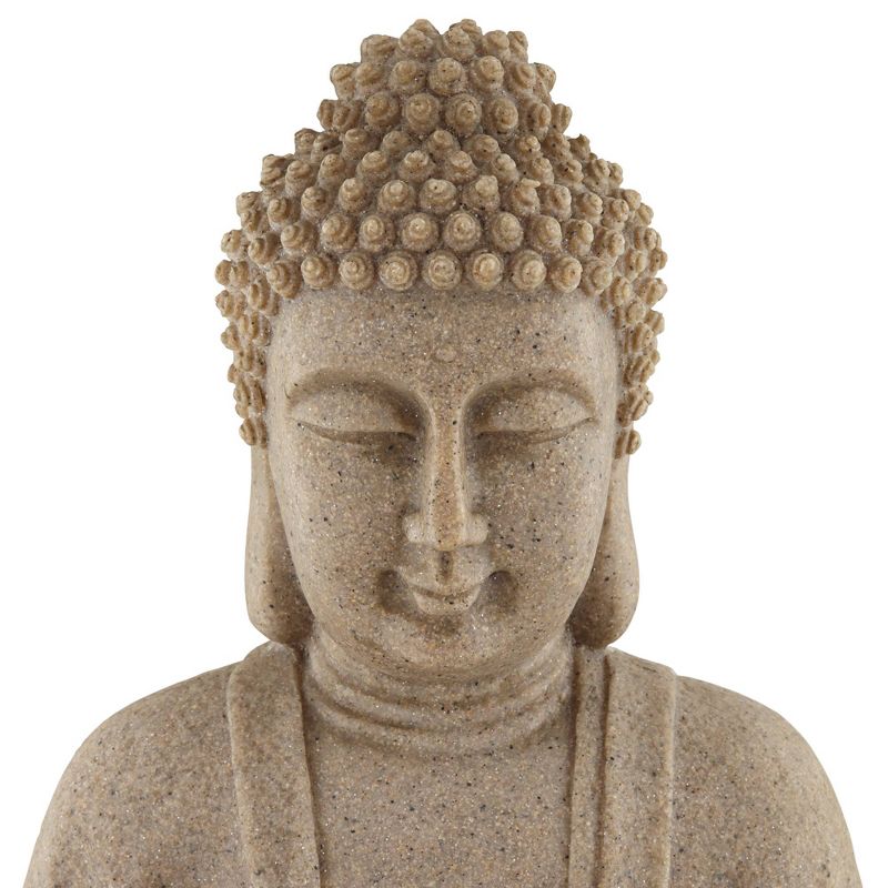 John Timberland Sitting Buddha 22" High Zen Fountain with LED Light