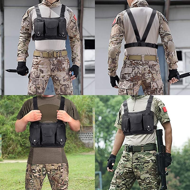 Fashion Chest Front Bag Pouch Multipurpose Sport Backpack Daypack Nylon Tactical Chest Rig for Men Women