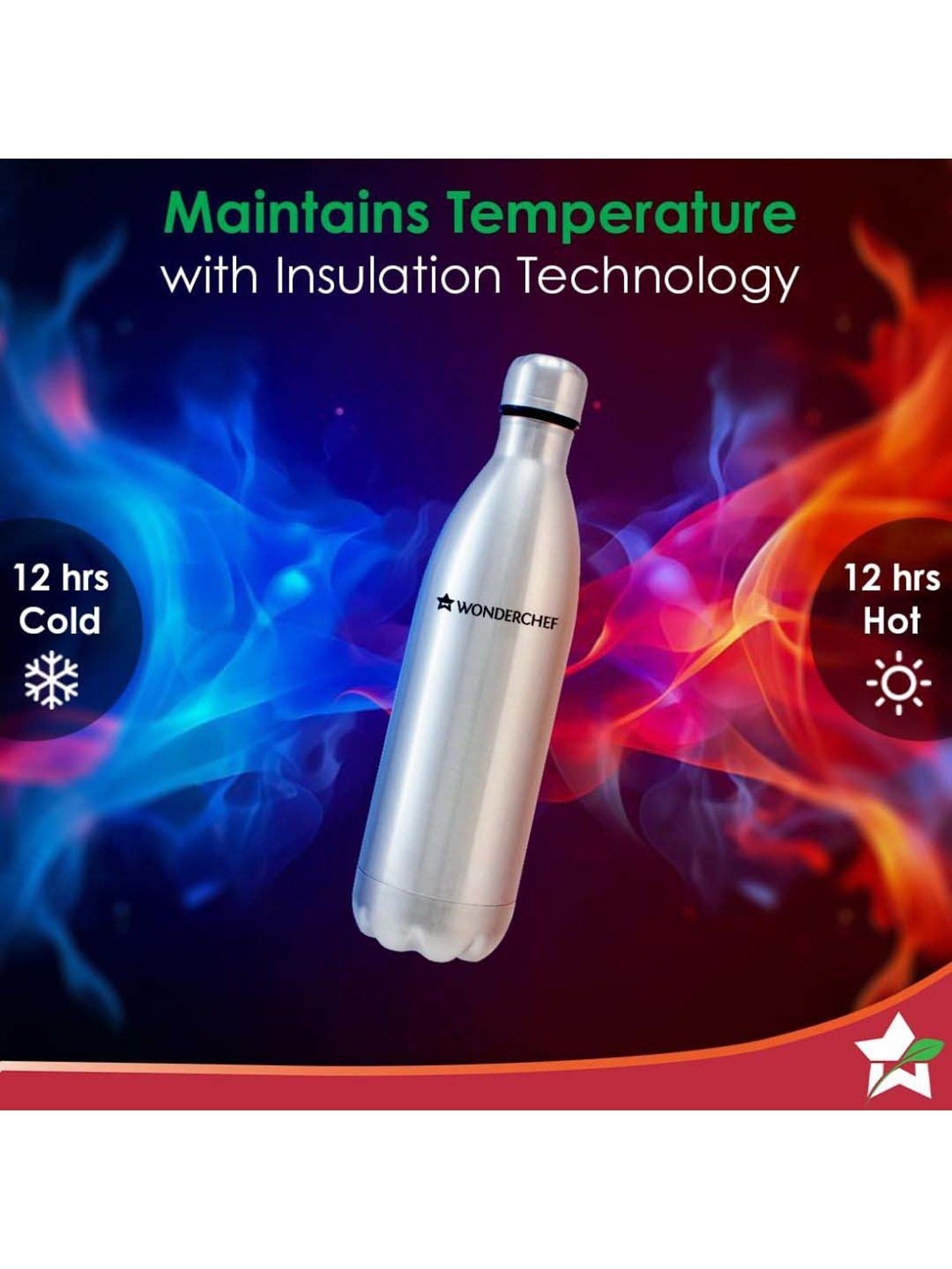 Wonderchef Aqua-Bot Double Wall Vacuum Insulated Flask