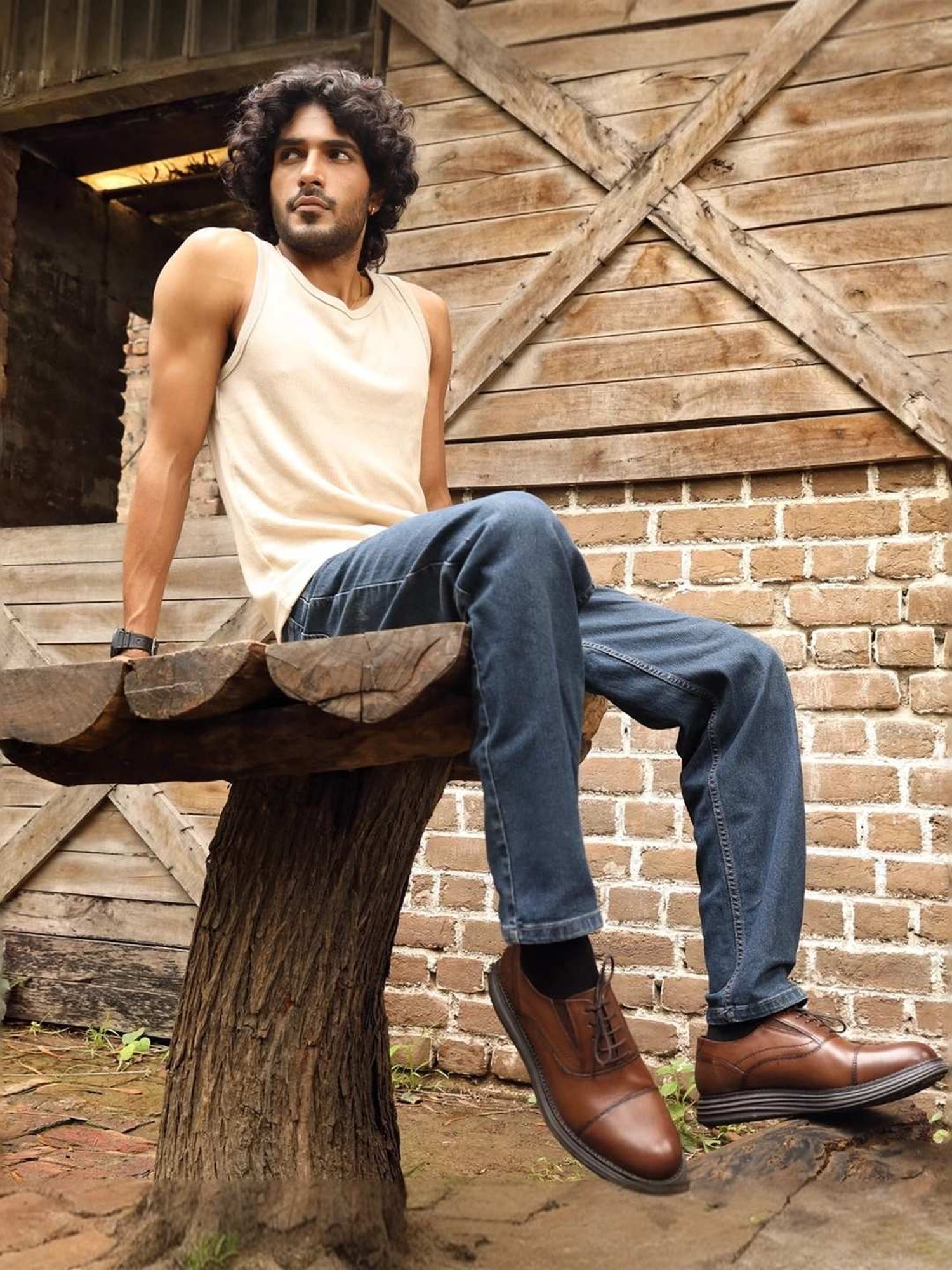 Thomas Crick Men's Teak Wood Oxford Shoes