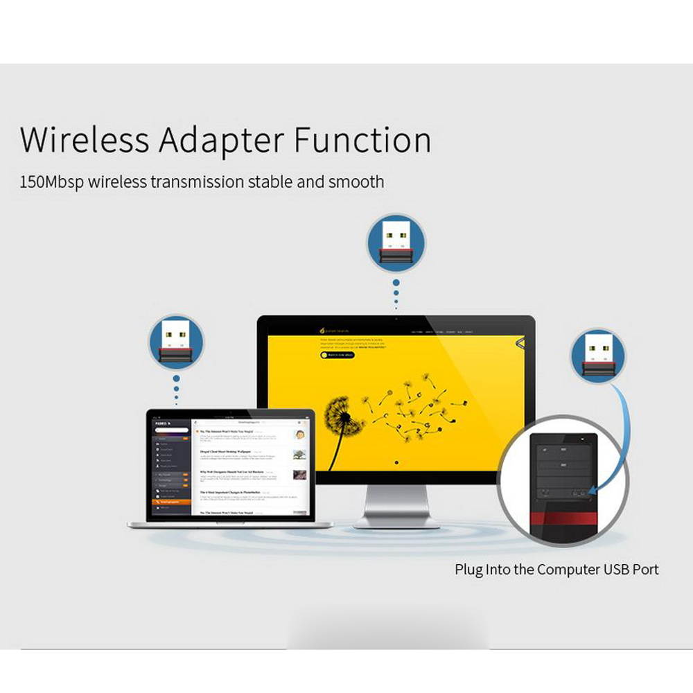 COMFAST CF-WU810N WiFi Dongle 150Mbps 2.4GHz Mini Wireless Network USB WiFi Adapter For PC Desktop Laptop