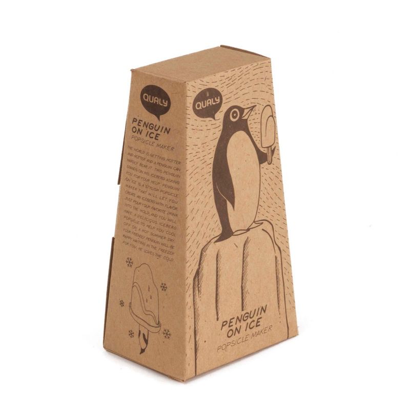 Design Ideas Penguin Popsicle Mold - Homemade Ice Pop Mold - Black & White, 3.2" x 2.4" x 6.3"