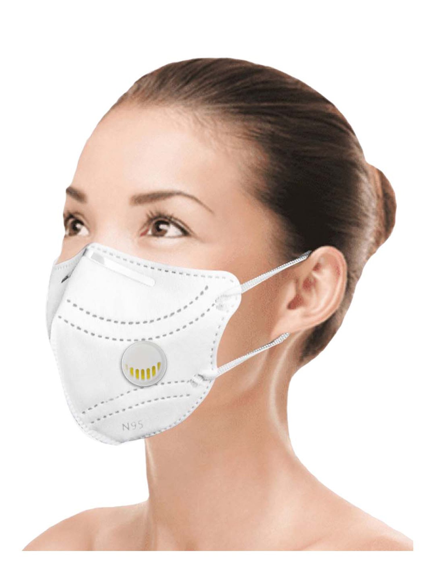 Lioncrown 5 Layered N95 Face Mask with Air Respirator - Pack of 2