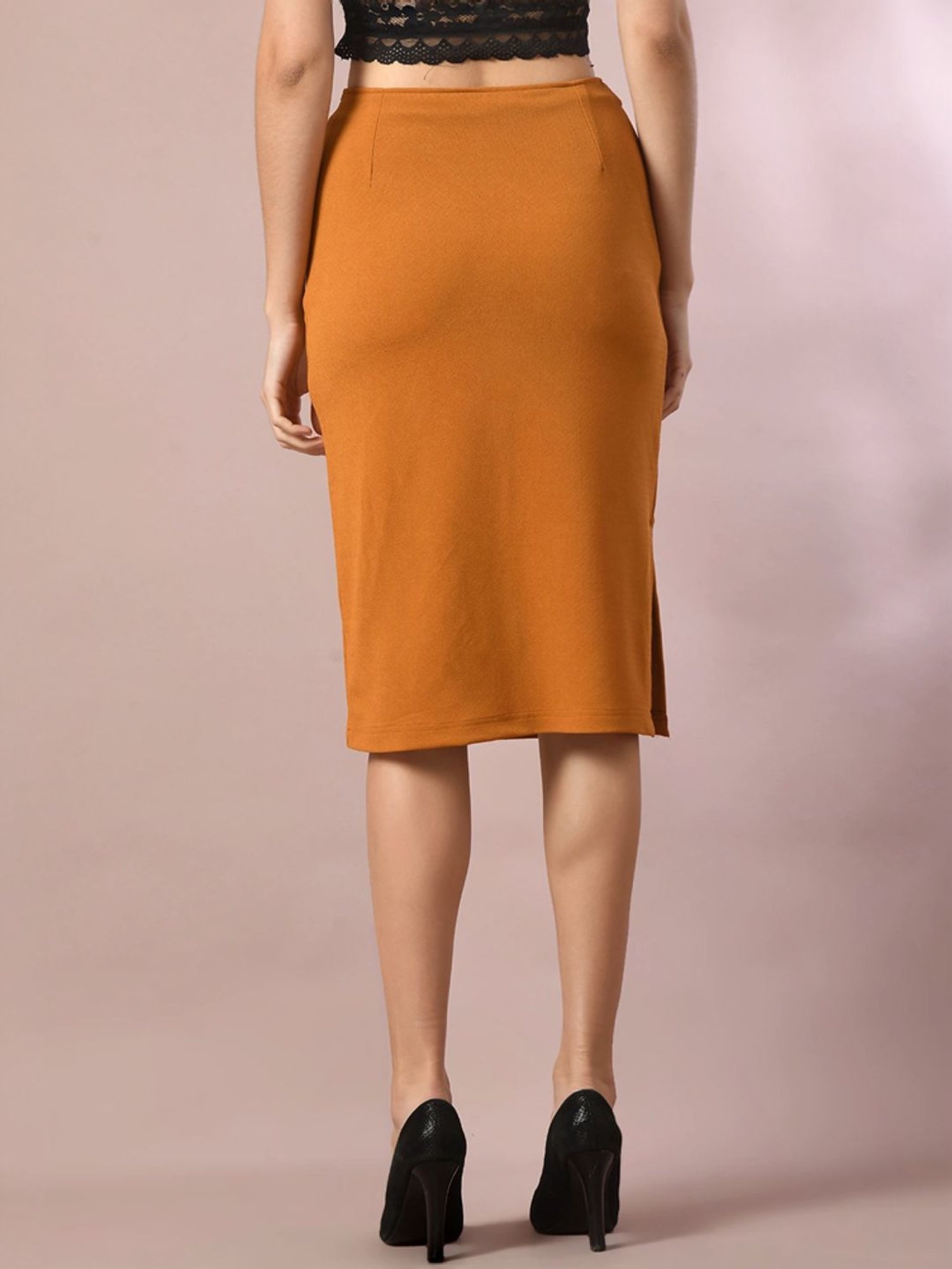 Myshka Yellow Bodycon Skirt