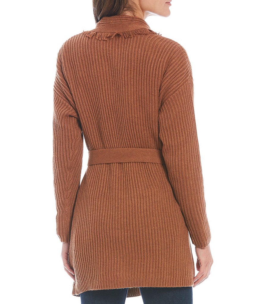 Antonio Melani Maisee Long Sleeve Fringe Cardigan