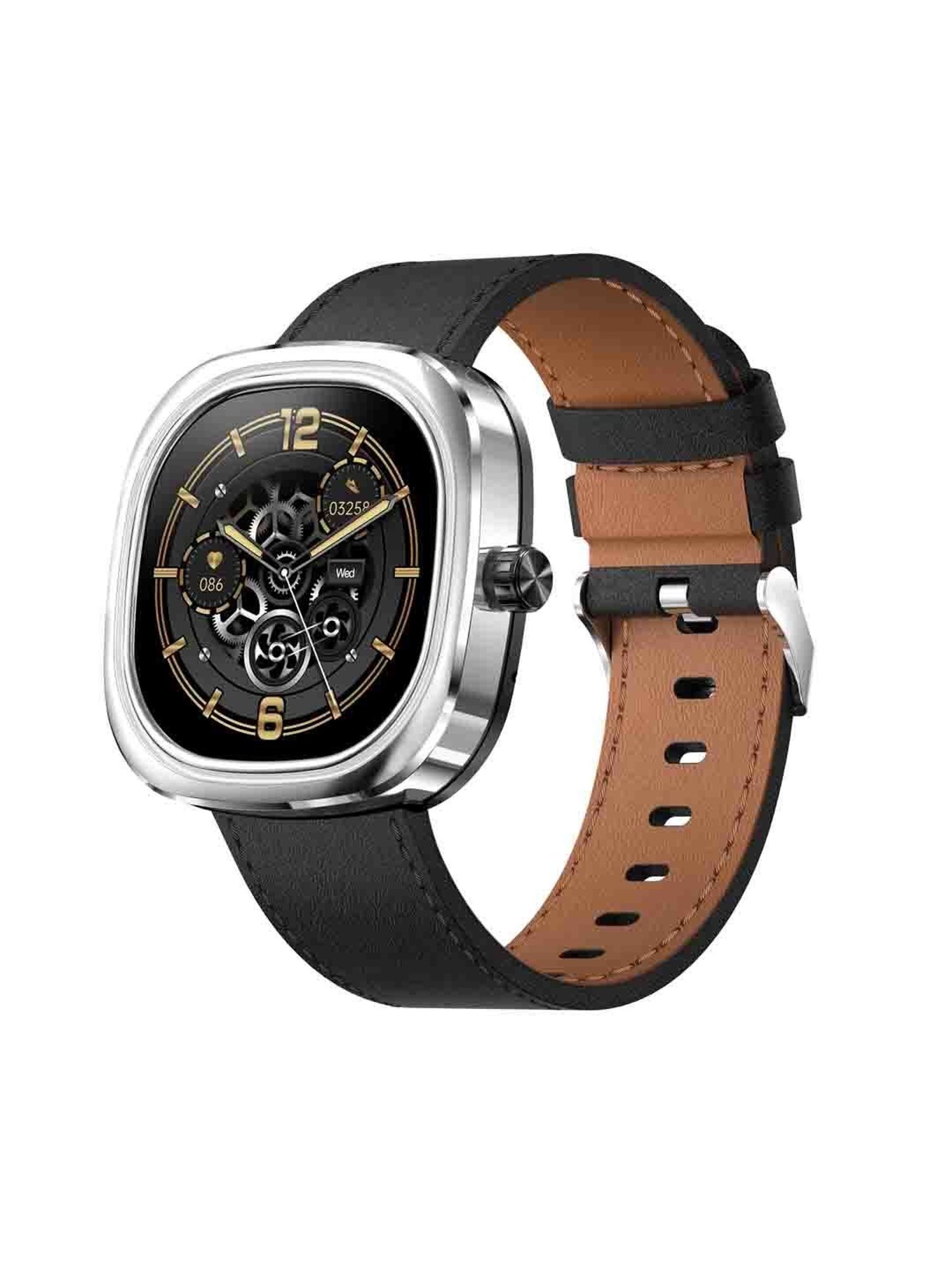 Pebble Matrix High Resolution IPS Display Bluetooth Calling Smartwatch (Jet Black)