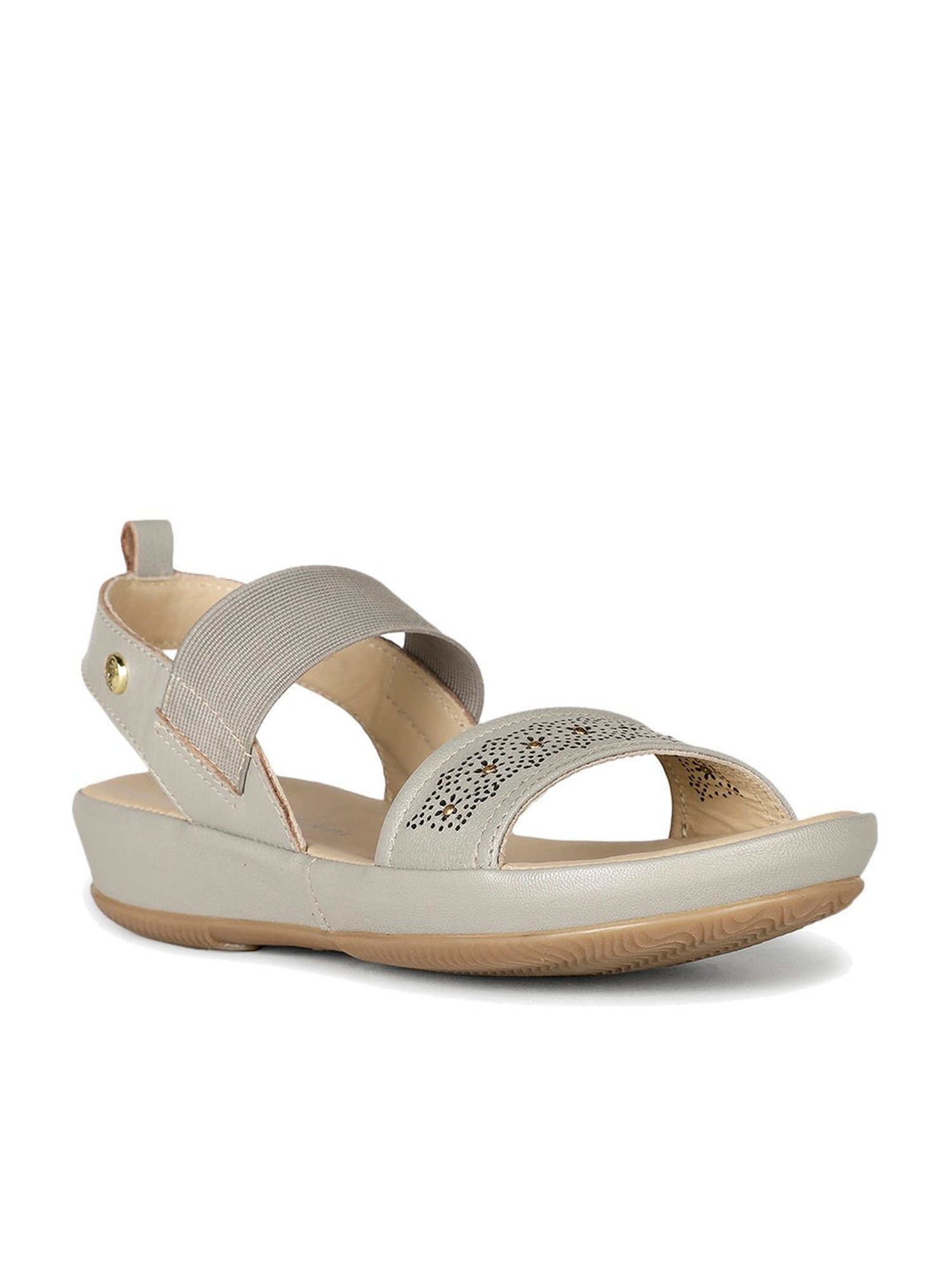 Hush Puppies by Bata Women's CIA Grey Ankle Strap Sandals