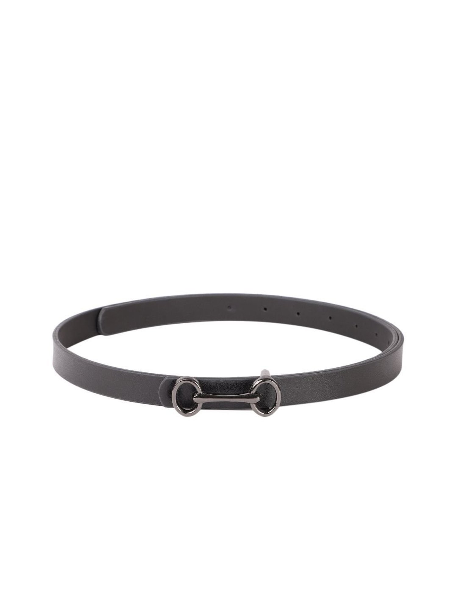 Antony Morato Black Leather Solid Waist Belt