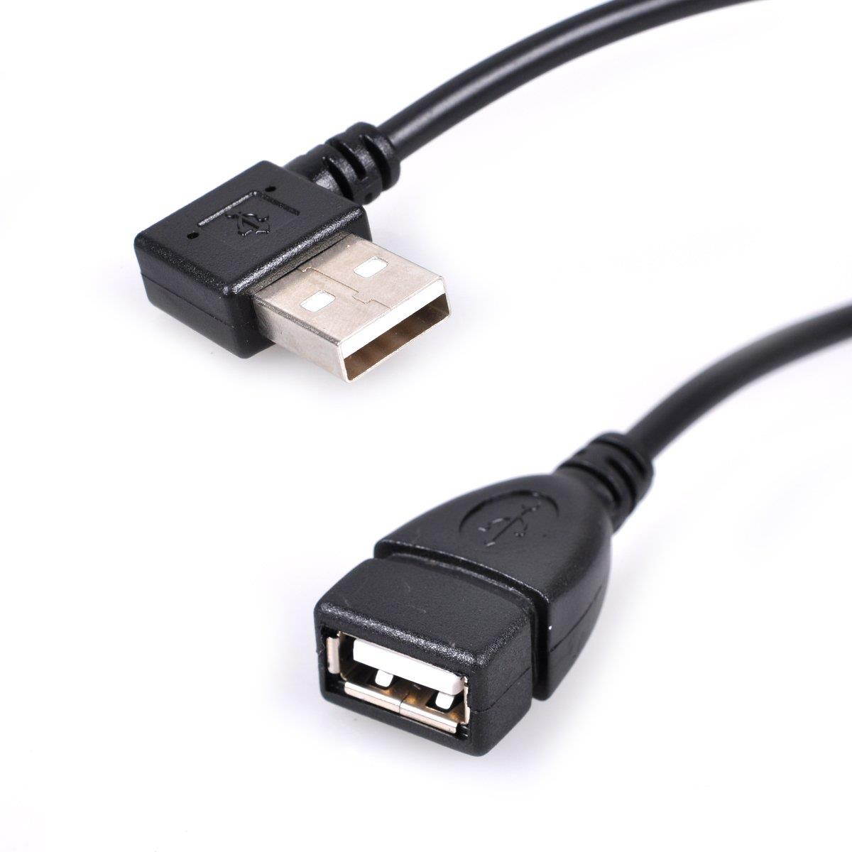 UCEC USB 2.0 Extension Cable - Left and Right Angle A Male to Female - 0.7 Feet (20cm)