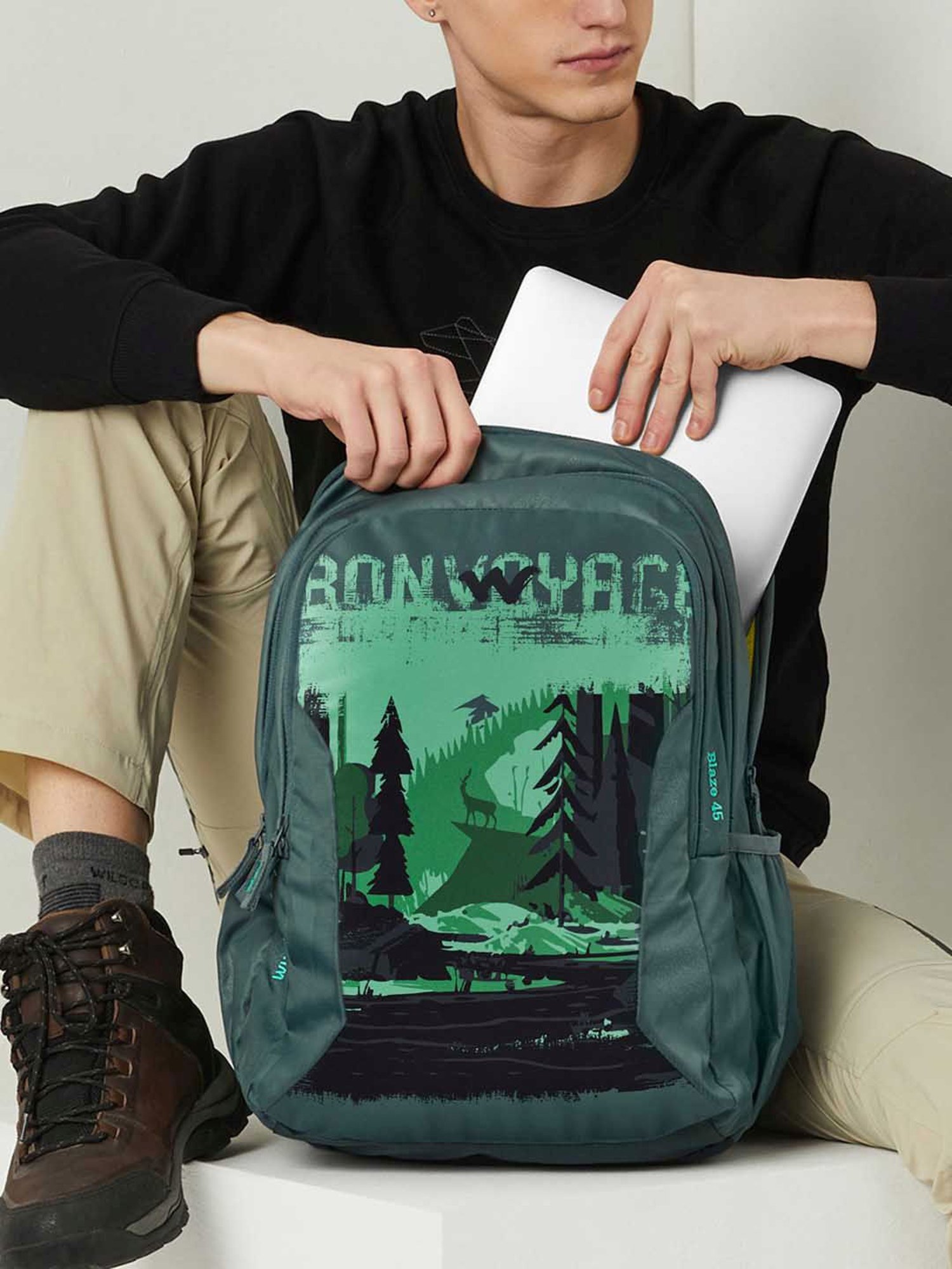 Wildcraft Blaze 45 Green Laptop Backpack