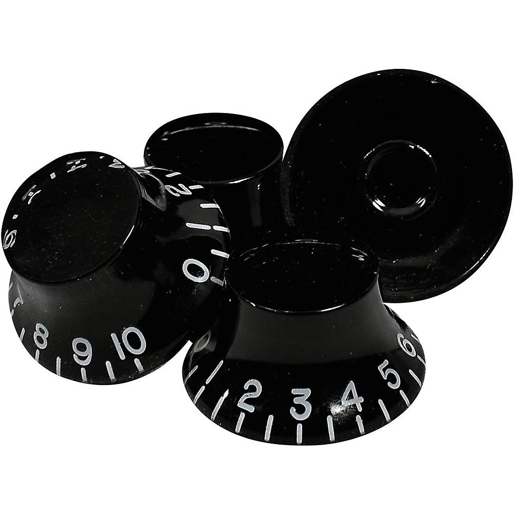 Mojotone Guitar & Bass Top Hat Knobs Black