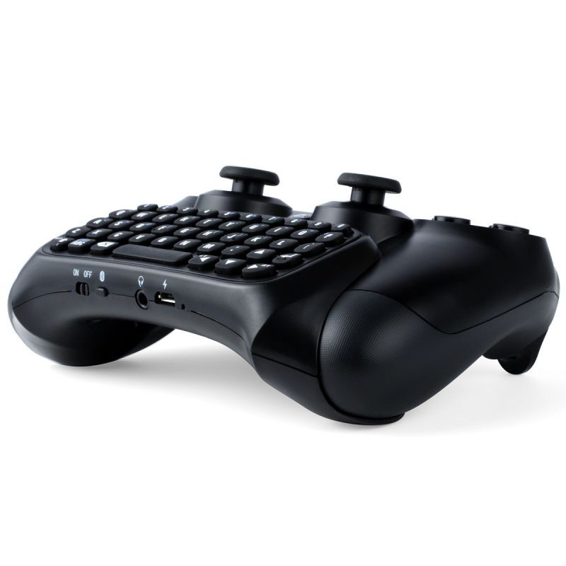 PS4 Controller Keyboard, Megadream Wireless Mini Gaming Online Message Chat Keypad Chatpad for Sony Playstation PS4, PS4 Slim, PS4 Pro Controller - Black