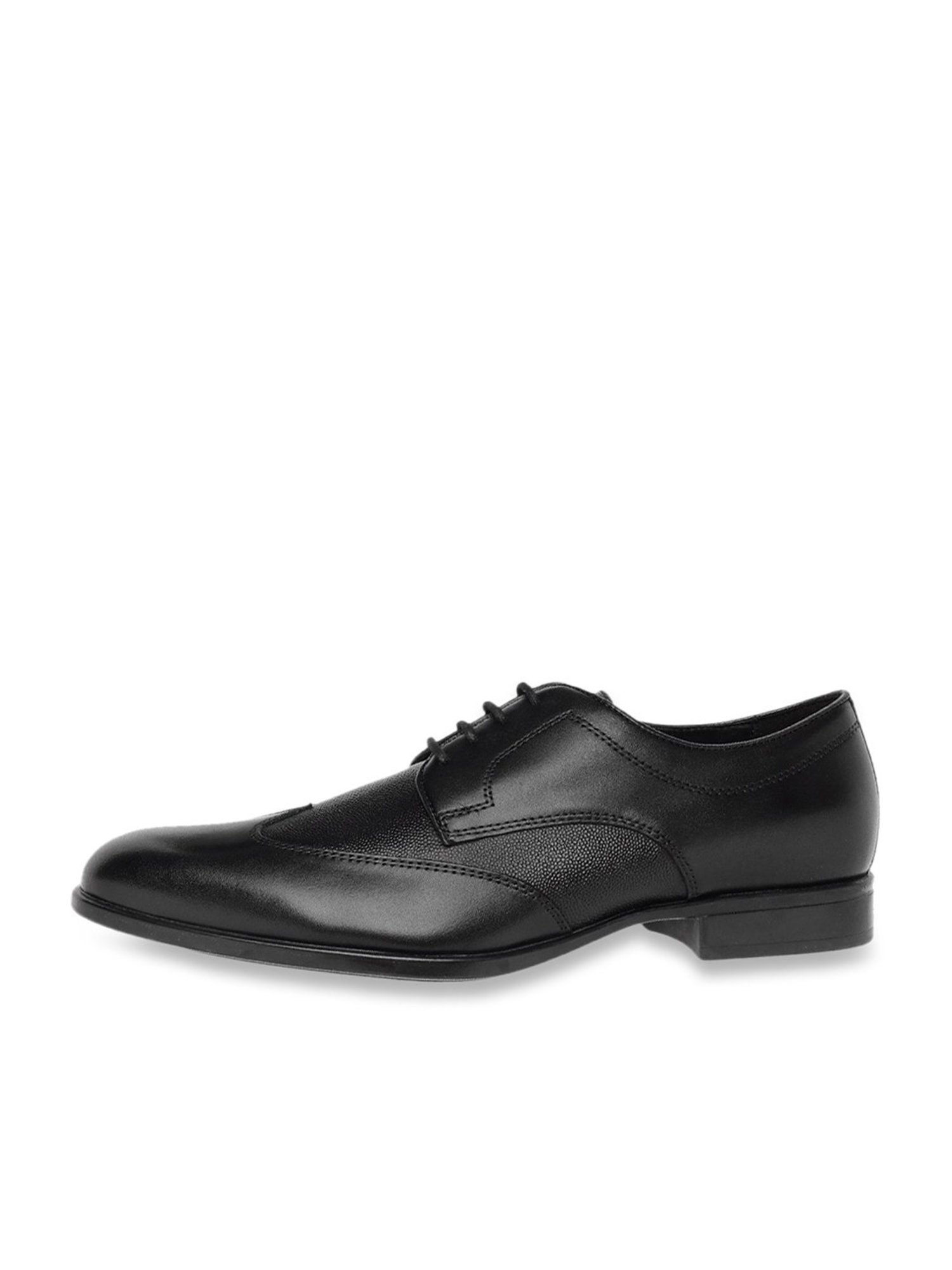 Geox Men's U Iacopo Black Leather Derby Shoes