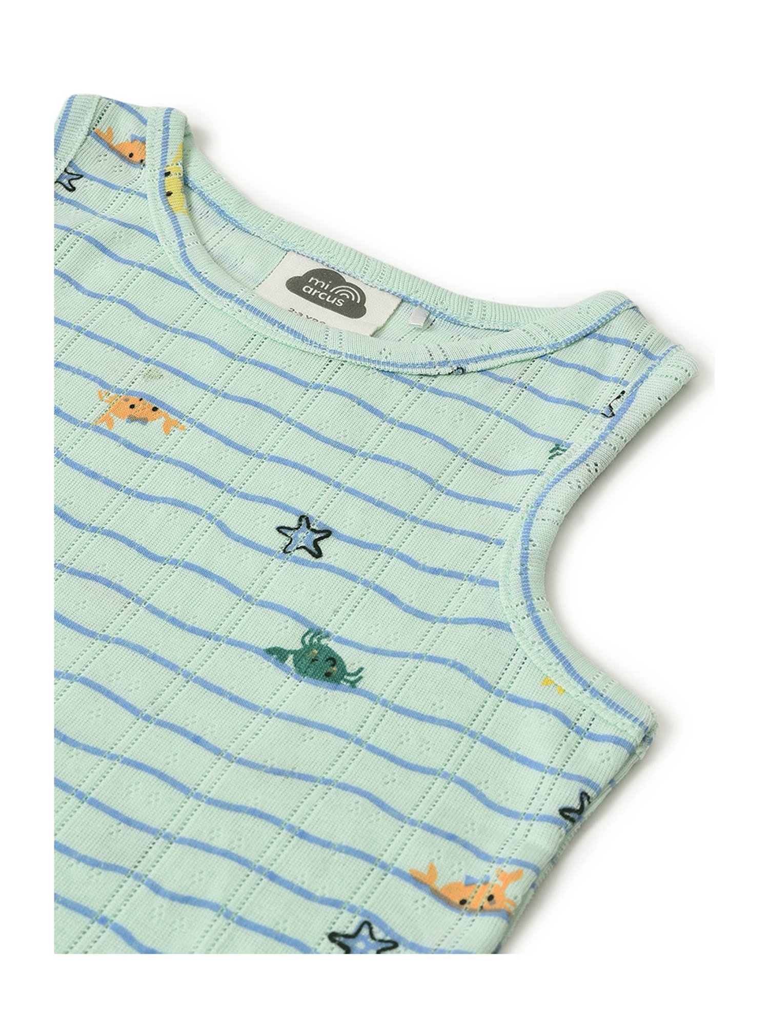 Ed-a-Mamma Baby Green Printed T-Shirt