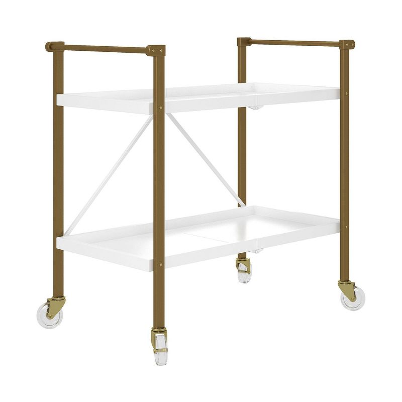 Trevia Folding Cart White - CosmoLiving by Cosmopolitan