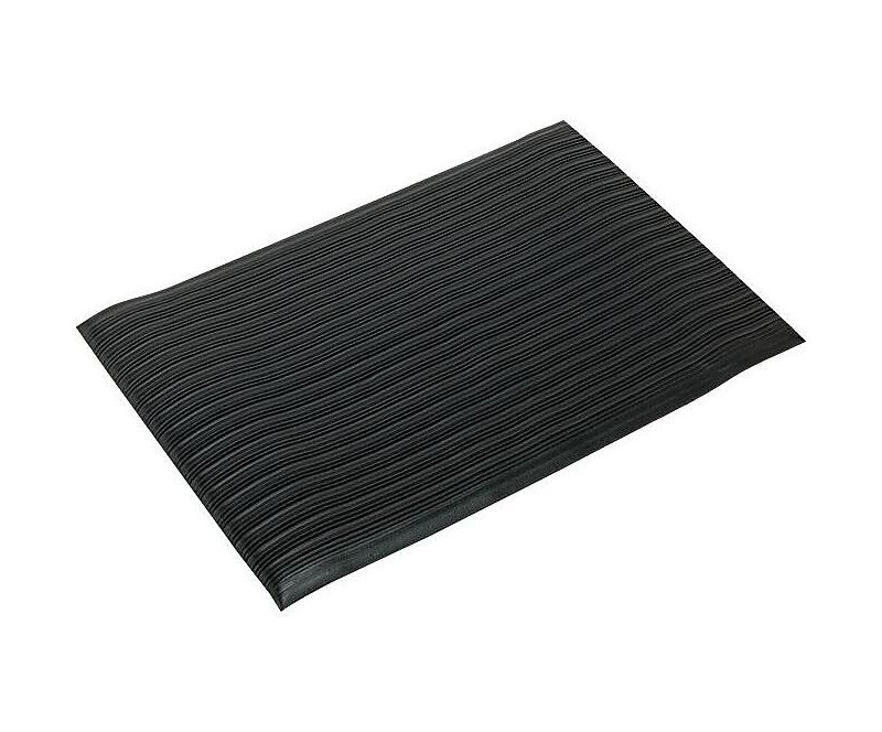 3'x5' Rectangle Solid Floor Mat Black - Guardian