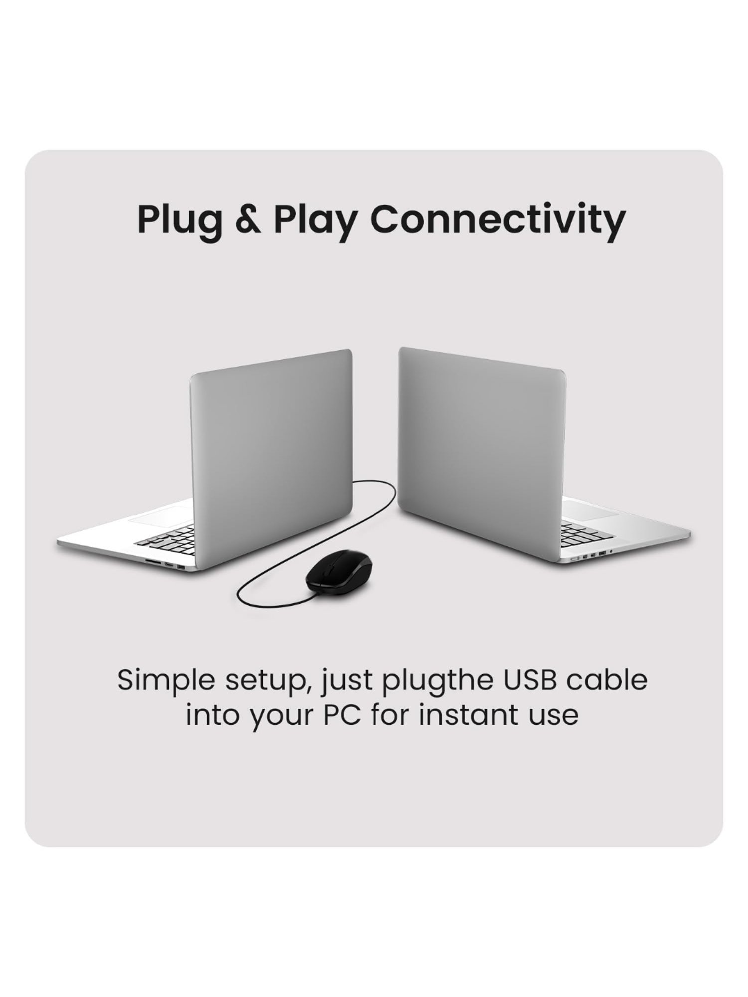 Portronics Toad 102 Wired Mouse with 3 Buttons & Clickable Scroll Wheel & 1.5m Long Cable (Black)