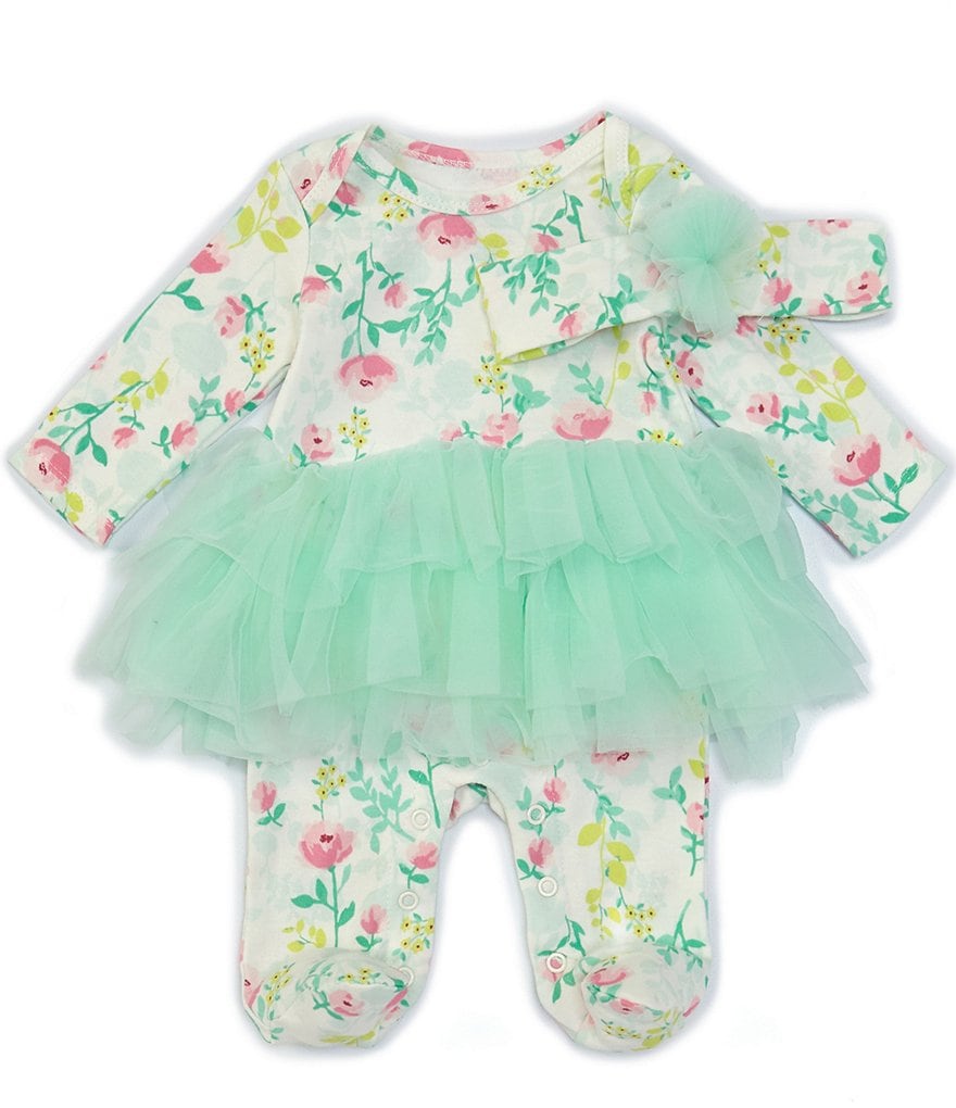 Starting Out Baby Girls Newborn-9 Months Stripe Ruffle Romper