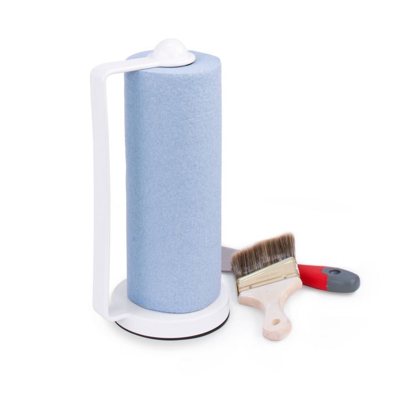 Spectrum Diversified Plastic Portable Paper Towel Holder - White