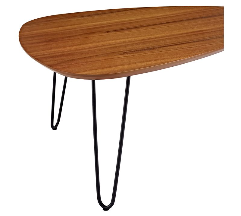 32" Hairpin Leg Wood Coffee Table - Walnut - Saracina Home