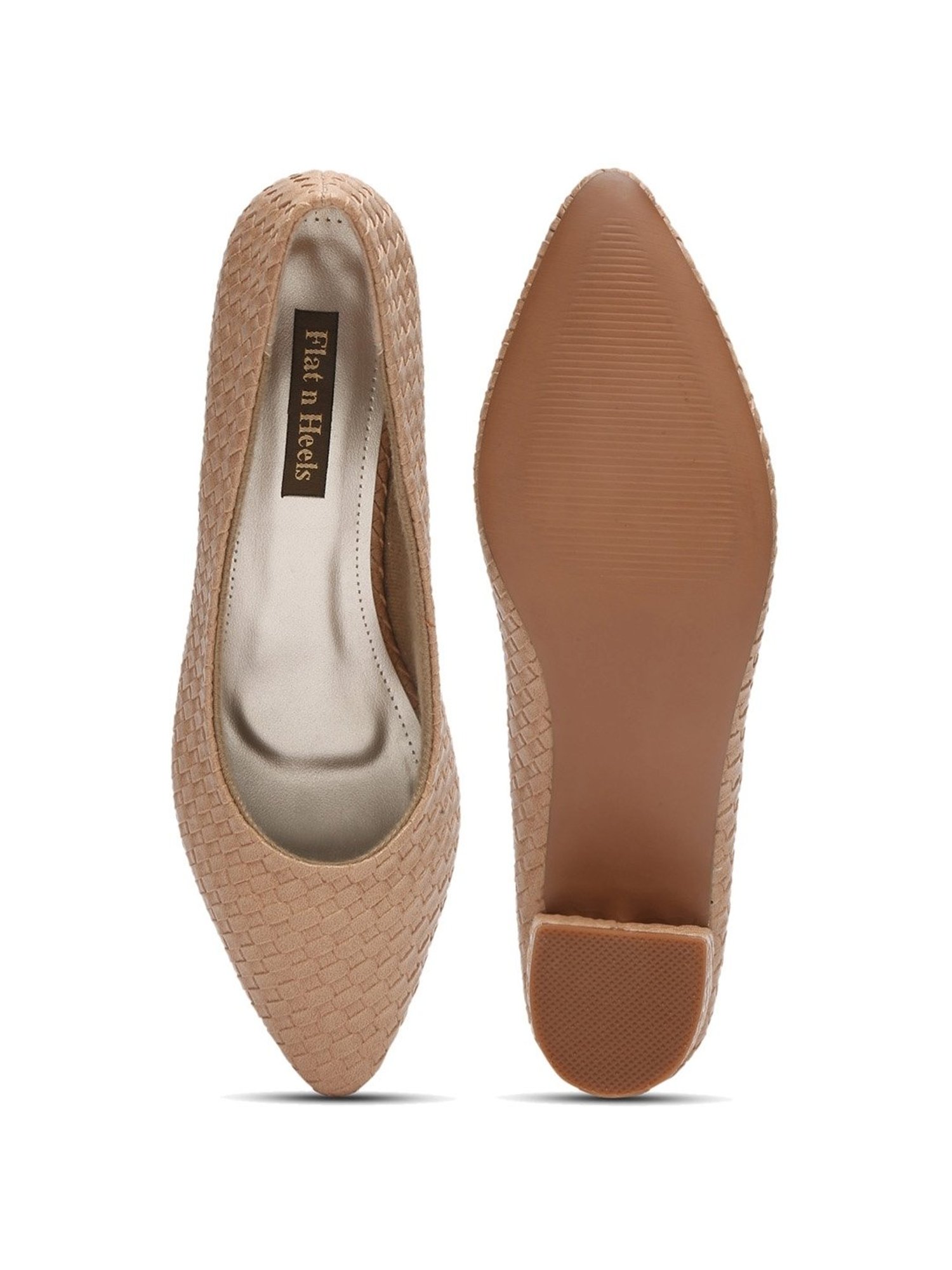 Flat N Heels Women's Beige Casual Pumps