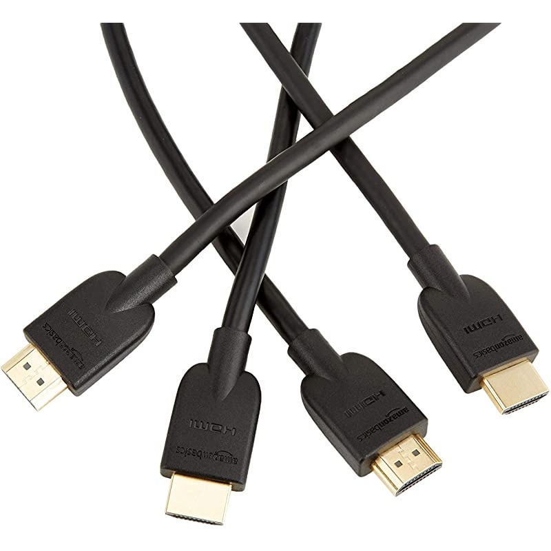 Basics CL3 Rated High-Speed 4K HDMI Cable - 10 Feet, Pack of 2