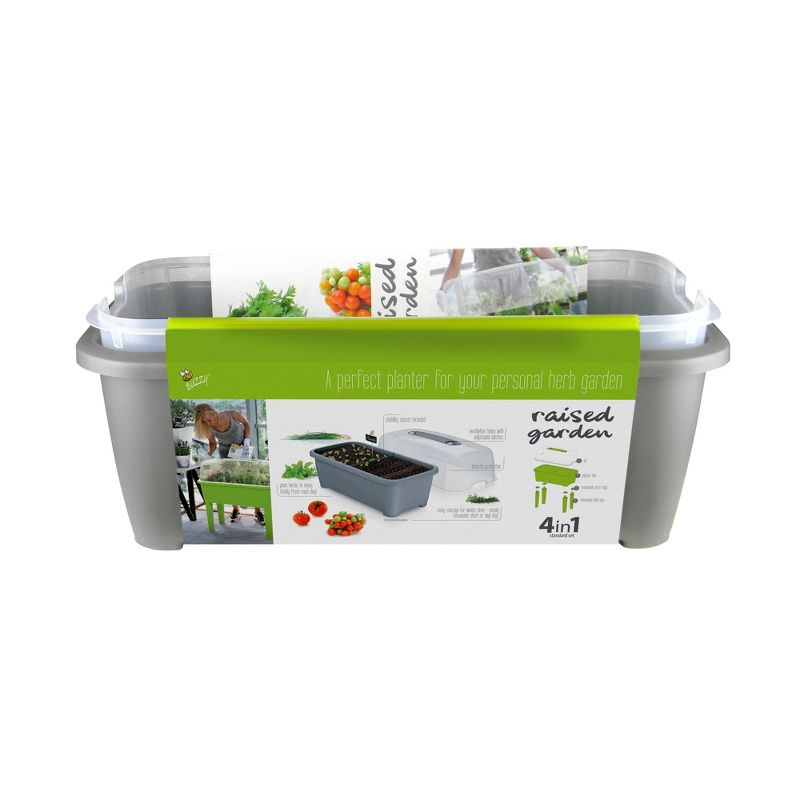 Raised Bed Garden Container Gray - Buzzy Seeds