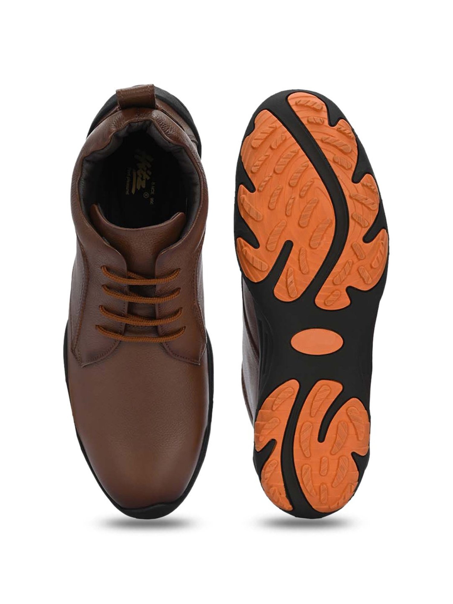 Hitz Men's Tan Derby Boots
