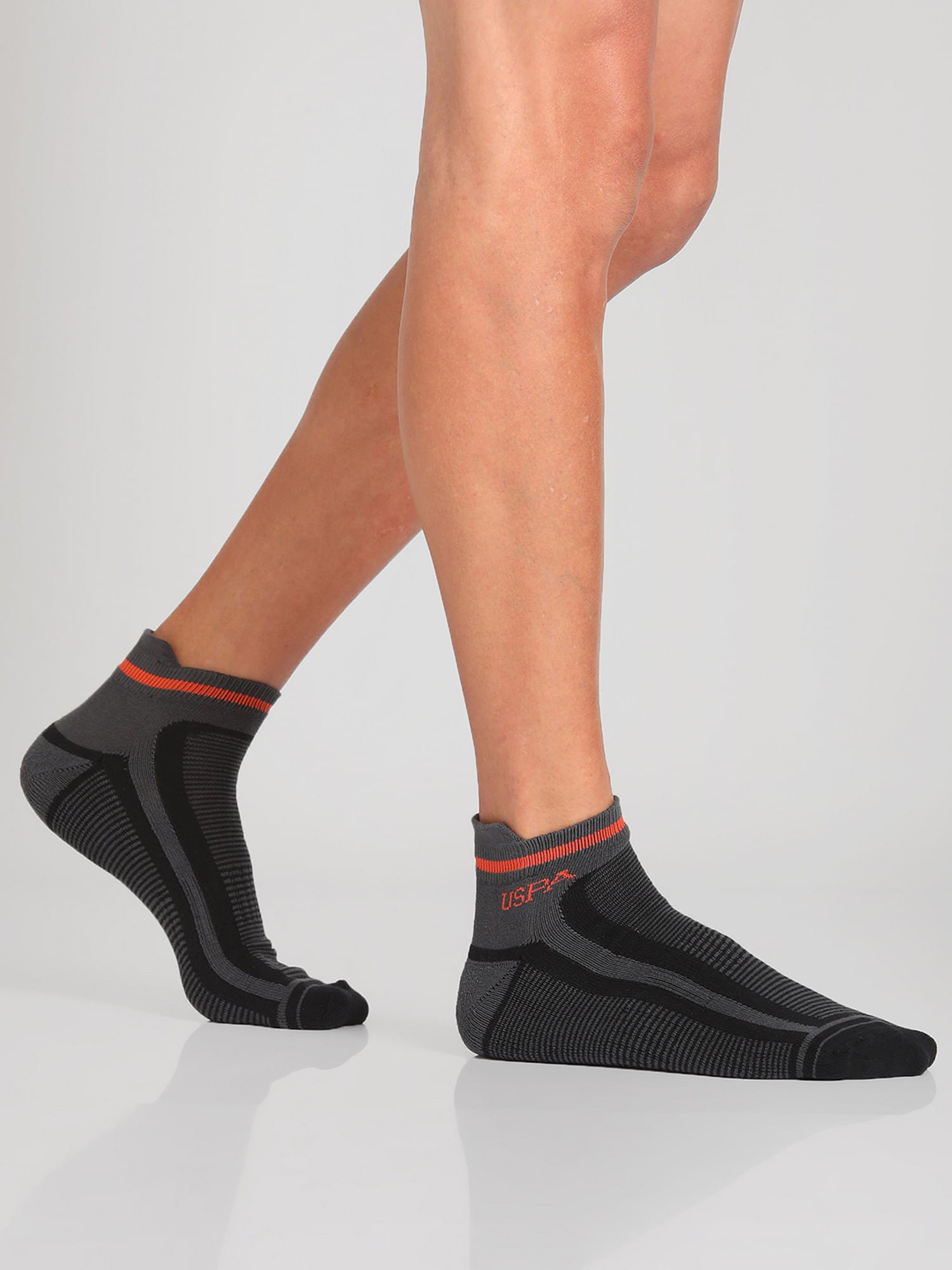 U.S. Polo Assn. Multicolor Ankle Length Socks - Pack of 3