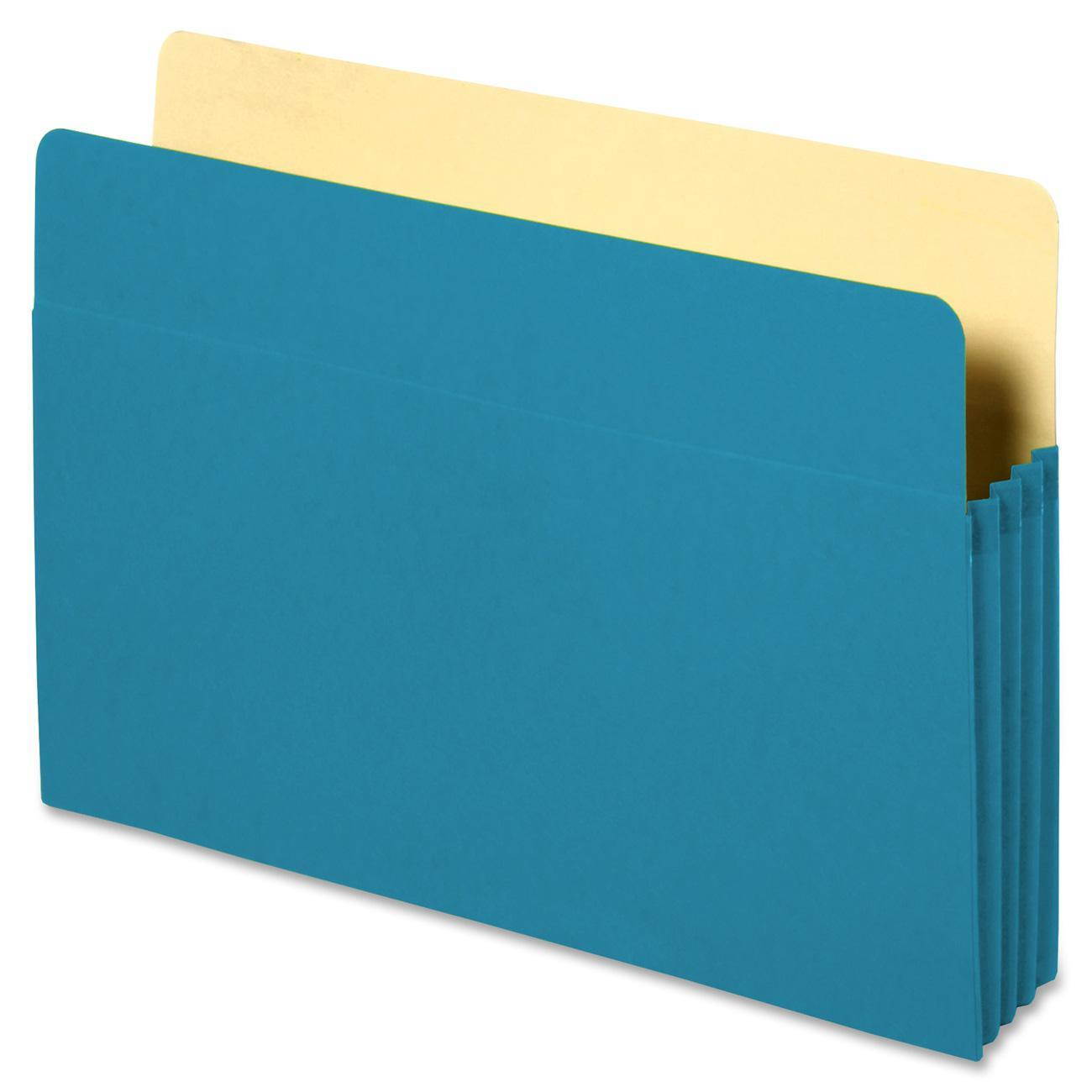 Accordion Pocket,3-1/2" Exp,11-3/4"x9-1/2",Blue