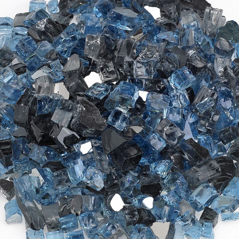 American Fireglass 10 LB Bag 1/4 Inch Reflective Fireplace & Firepit Fire Glass, Maui Breeze