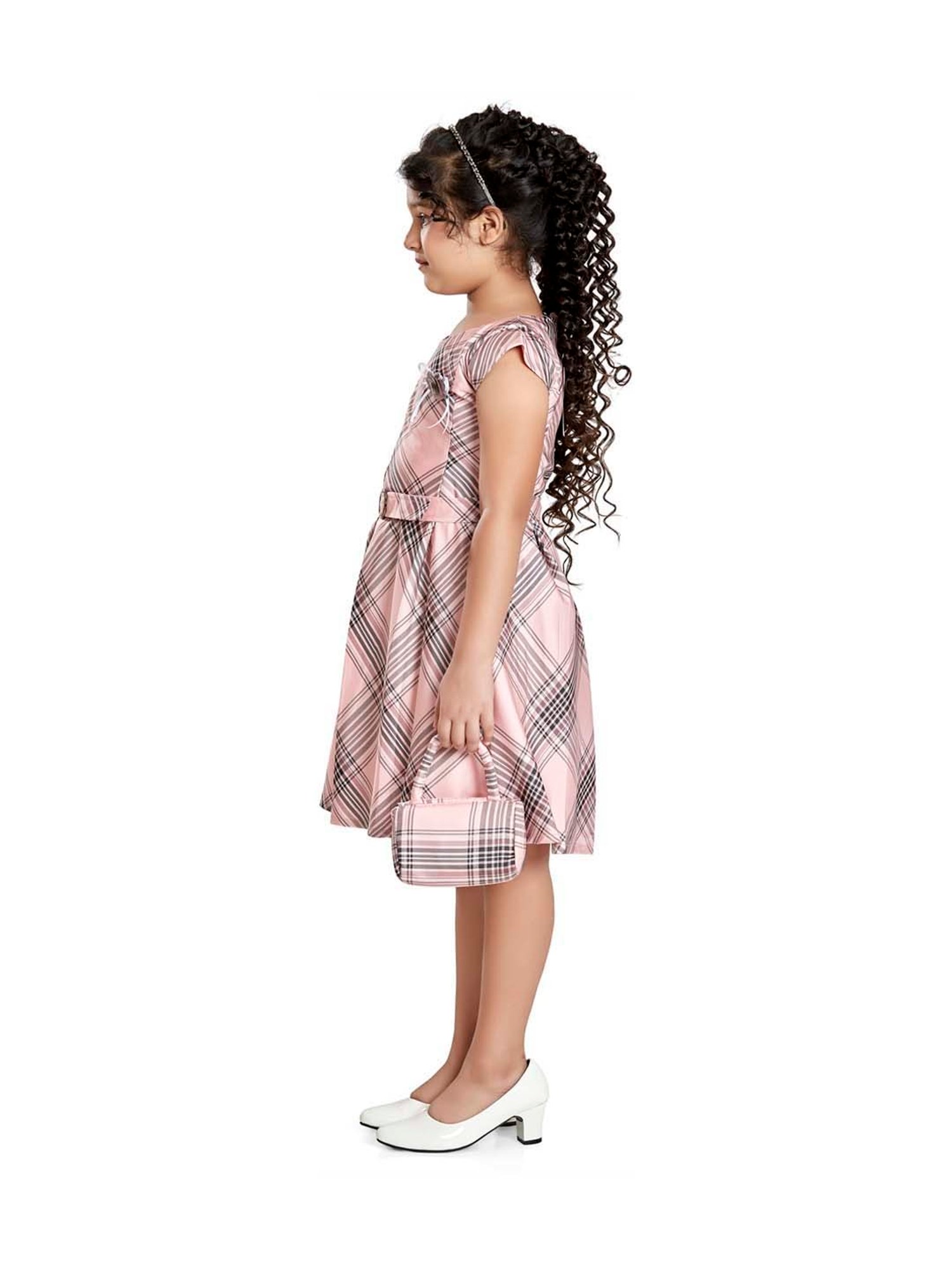 Peppermint Kids Pink Chequered Dress