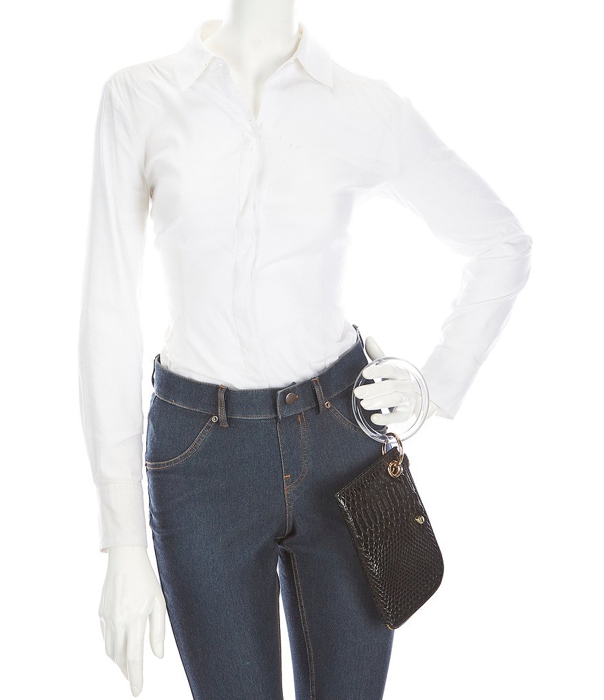 Kate Landry Snake Large Zip Wristlet