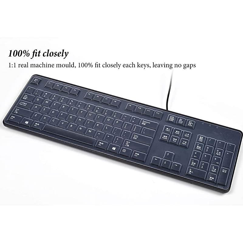 Ultra Thin Silicone Keyboard Cover for Dell Keyboard 104-key KB212-B KB4021 Wired Keyboard - Clear