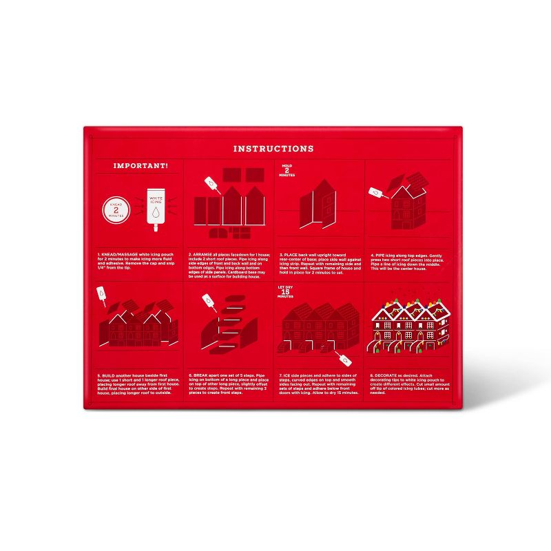 Holiday Gingerbread Row House Kit - 53.55oz - Wondershop™