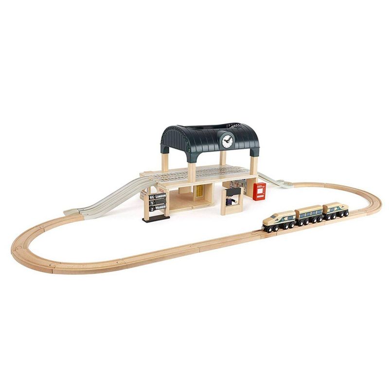 Small Foot Wooden Toys Train Station Playworld